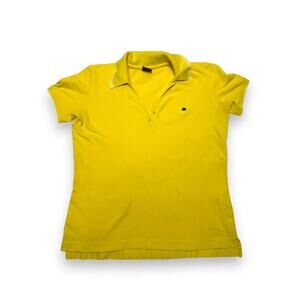 Vintage Nautica Yellow Polo Short Sleeve Size Small Petites